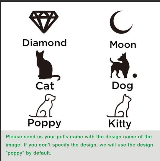 ID Tag Small/Large Personalized ID Tag for Dog Cat Pet Engraved Dog Tag (Champagne Bone)