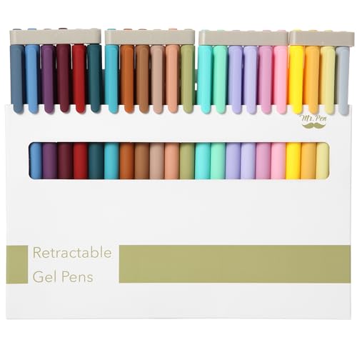 Image of Mr. Pen- Retractable Gel Pens, 22 Pack, Vintage Ink, Fine Point 0.7mm