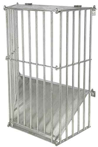 Kerbl Futterraufe SlowFeed Plus (Heuraufe aus Metall, zur Wandmontage, Futterraufe für Pferde, Stababstand 5 cm, Maße 81x41x114 cm, für ca. 14 kg Heu) 3225