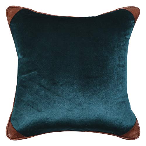 Image of Cazimo Velvet Cushion Covers for Bed, Sofa and Couch - 16 * 16 inches | Ideal for Living Room | Set of 2, Black