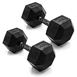 CAP Barbell 40 LB Coated Hex Dumbbell Weight Pair with Black Handle