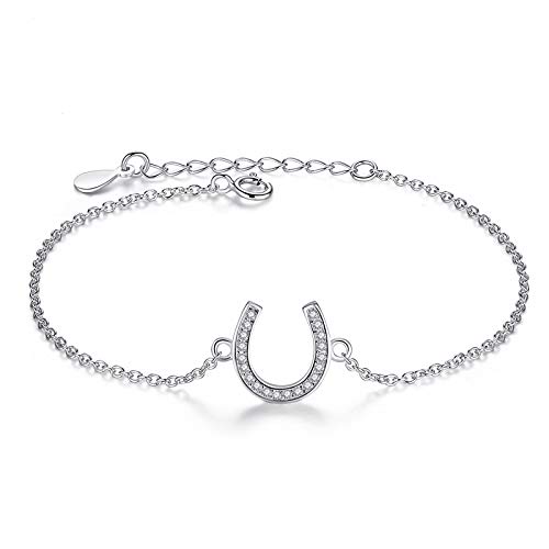 Gold Gala Pulsera Ajustable de Plata de ley 925 para Mujeres y Niña (Herradura) Cover