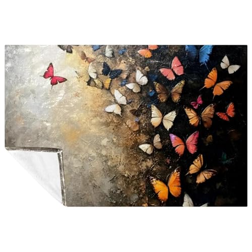 Couverture douce imprimé papillon pour des instants de tendresse absolue