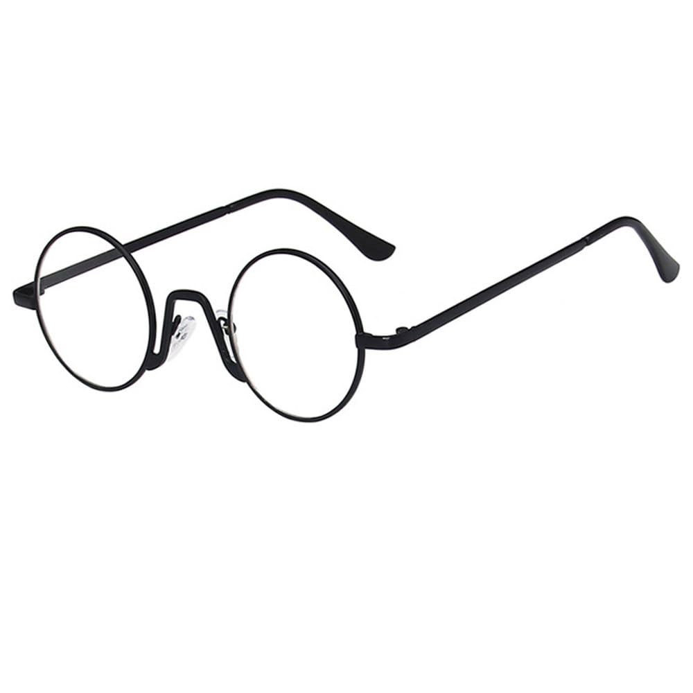 Lunettes de soleil rondes rétro en métal noir pour vos terrasses et festivals d'été