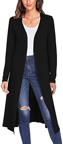 Bluetime Women Long Open Front Maxi Cardigan Lightweight Duster L...