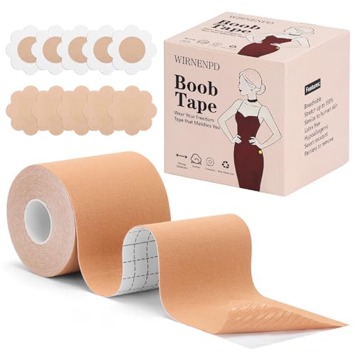 Boob Tape &Breast Lift Tape for Women|Waterproof, Sweat Proof, Sticky & Push Up Adhesive Bra Body...