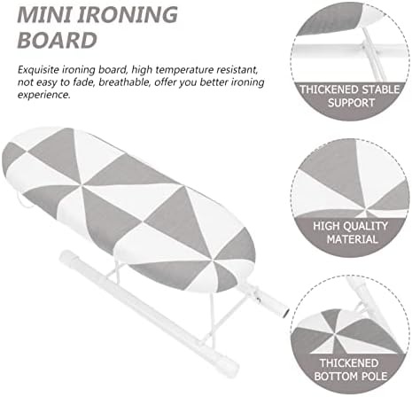 Folding Small Tabletop Ironing Board: Countertop Ironing Board with Heat Resistant Cotton Cover for Home Travel Business Trip