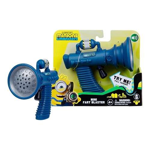 Mini Pistolet à Pets Illumination Minions & Monsters, avec 8 bruits de Pets Amusants pour Faire des blagues à ta Famille et tes Amis, Amuse-toi jusqu'à Tous...