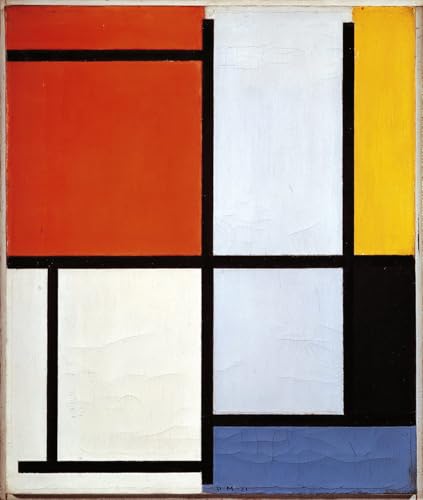 Pintura decorativa Svizzera Basilea de Piet Mondrian en gran formato 60x90cm