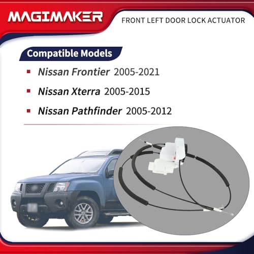 Image of Front Left Door Lock Latch Actuator Assembly Compatible with Nissan Frontier 2005-2021 Xterra 2005-2015 Pathfinder 2005-2012 Replace 80501-ZP70A Driver Side Door Latch Assy