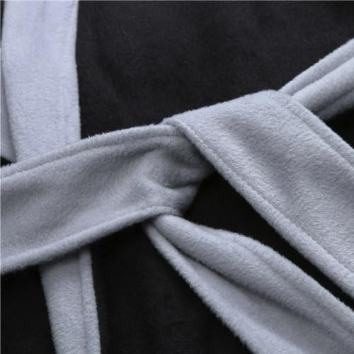 Fleece Sherpa Robe for Men Oversized Hoodie Sleepwear Thermal Underwear for Winter Warm Lounge Pajamas Plush Outfits4