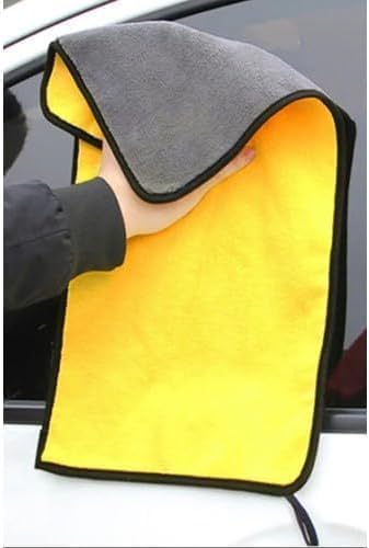 YunHan Oto Kurulama Bezi Araç Bez ve Sünger Mikrofiber Temizleme Yıkama Cam Araba Kurulama Temizlik Silme Bezleri Havlusu Profesyonel 50X70 Sarı/Gri/Siyah (1)