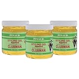 Clubman Pinaud Super Clear Superhold Styling Gel for Men, 16 oz (Pack of 3)