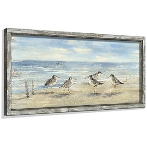 Coastal Seagulls Framed Wall Art Cover