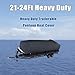 Silscvtt 21-24Ft Heavy Duty Trailerable Pontoon Boat Cover Replacement for Pontoon Boat Deck Boat Runabout Gray