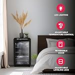 Réfrigérateur compact rétro Frigidaire avec porte en verre, réfrigérateur de comptoir de 3,2 pi³, coins arrondis, premium, pour bureau, chambre, dortoir, cabane