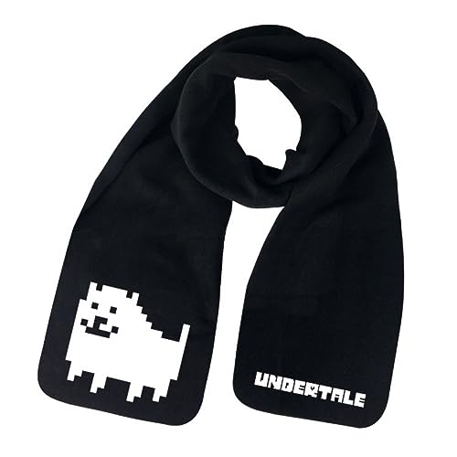 MayDee Écharpe Undertale, écharpe Chaude d'automne Et d'hiver, écharpe Simple pour Homme, écharpe pour Femme, Noir (B)