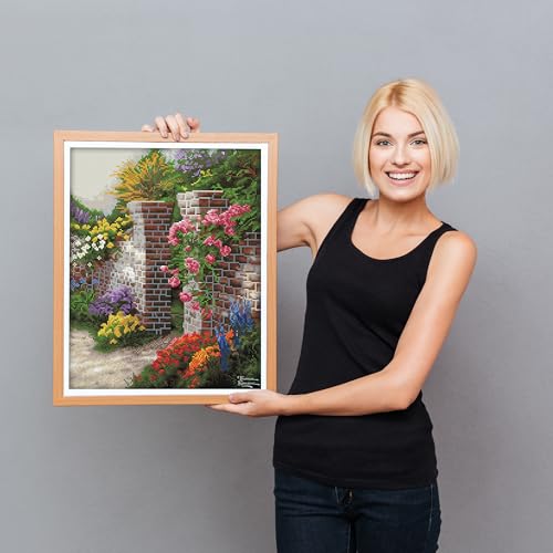 DIAMOND DOTZ Thomas Kinkade The Rose Garden Diamond Painting Kits for Adults - Diamond Art Kits a Relaxing Creative Craft Kit with Dotz Gems 20x16