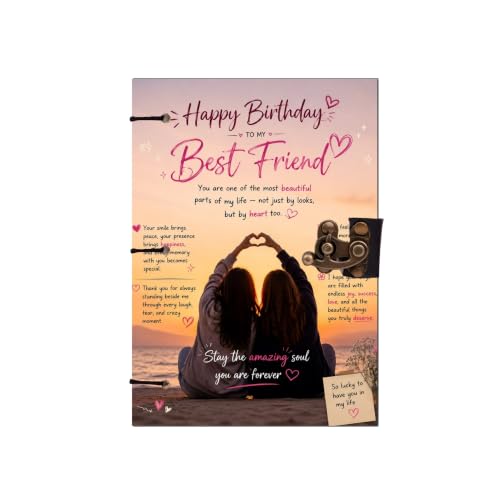 Image of Happy Birthday Bestie Diary Notebook 7x5 Inch 160 Pages Unruled Journal for Notes