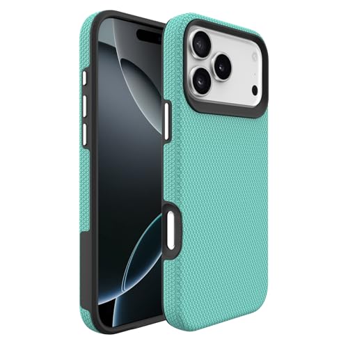 Image of NOXO Ultra-Hybrid Triangle Back Case Cover for iPhone 17 Pro Max, | Shockproof Design | Camera Protection | Soft TPU & Rugged PC | Bumper Case Cover for iPhone 17 Pro Max, (Mint Grean)