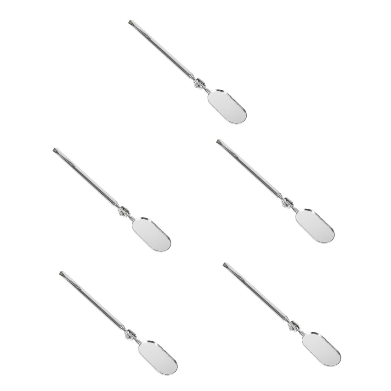 MUCKLILY 5pcs Inspection Mirror Mechanic Tool Clip Stick Mirror for Easy Use in Automotive and Home Repair