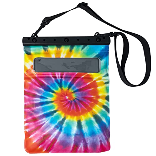 Chums Splash Bag Tablet - Tablet & iPad Holder - iPad case with Strap, Lock Closure & Touchscreen Capability - Rainbow Tie Dye