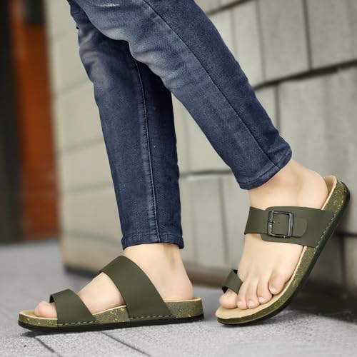 Image of Men Thumb Style Slippers | Ethnic Slip-On Sandals | Traditional Footwear | Comfortable Rubber Sole Chappals | Casual Slippers for Men