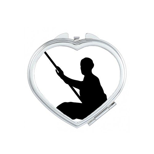 Miroir compact Moine Soldat Shaolin avec illustration culturelle durable