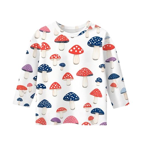 Girls Shirts 3/4 Sleeve Crew Neck Tops Graphic Blouses Elbow Sleeve Pullover Tops Cute Fall Winter Clothes 5-16 Years3