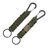 Application : Le design polyvalent de ce porte-clés en paracorde le rend adapté à de nombreuses utilisations, idéal pour les amateurs de plein air, un excellent choix pour la randonnée, le camping, l'escalade ou toute activité extérieure, ainsi que pour suspendre des clés, portefeuilles, lampes torches, sifflets, etc., et éviter les pertes.