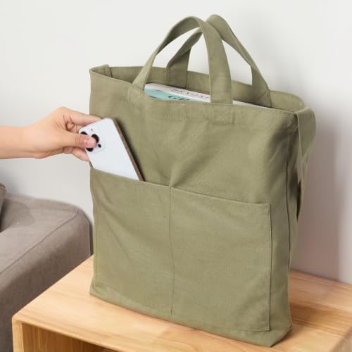 Image of Lily queen Natural Canvas Tote Bag for Crafting Reusable Grocery Shoulder Bags 2pcs