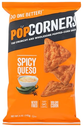 PopCorners Crunchy Popped-Corn Snack Spicy Queso 5 Oz. (Pack of 2)