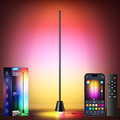 Alfolive RGB Floor Lamp, Smart LED Corner Lamp for Living
