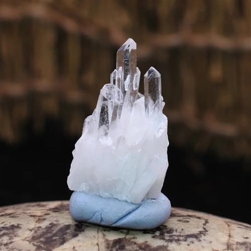 Stone Transparent White Quartz Crystal Cluster geode Home Decoration