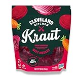 Cleveland Kitchen Beet Red Kraut - Lightly Fermented Vegetables, Fresh & Crunchy Sauerkraut with Beets and Carrots, Live & Natural Probiotics, 16 oz