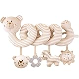 ZVD Jouet Poussette Bebe, Jouet de Poussette pour Bébé, Animaux en Peluche en Spirale Susp...