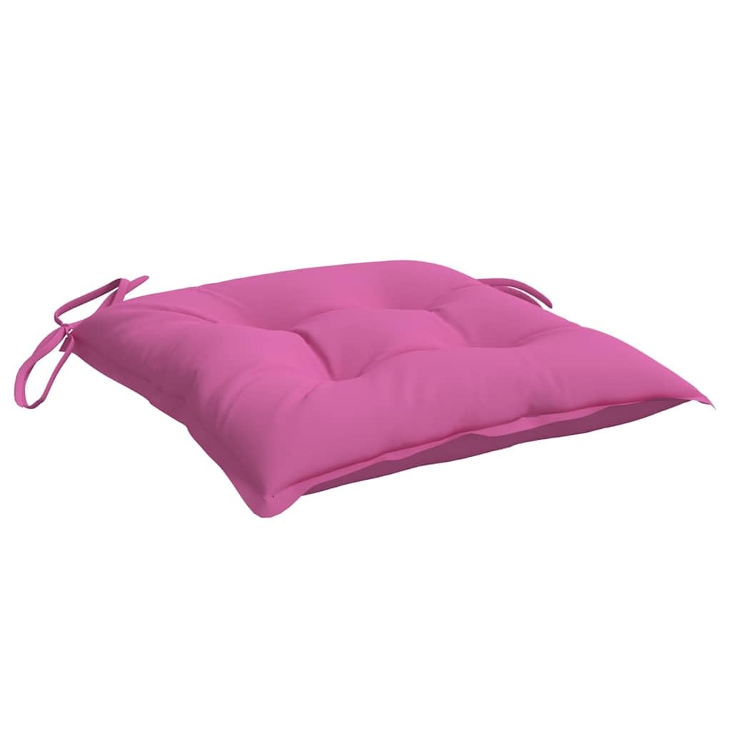 vidaXL Lot de 6 Coussins de Chaise, Coussins de Siège de Patio, Coussins de Canapé de Jardin, Coussins d'Assise Extérieur, Rose 50x50x7 cm Tissu Oxford
