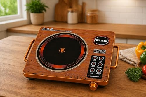 Image of Digital Infrared Cooker, Single Cooking Hob, Burner With Adjustable Temperature, Energy Saving