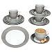 Produktbild MamboCat Variant Grau 18tlg Kaffeeservice I farbige Porzellan-Kaffeeset für 6 Personen I Je 6X Kaffeetassen 200ml, Untertassen & Kuchenteller I buntes Geschirr für Frühstück & Kaffee