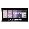 L.A. COLORS 5 Color Matte Eyeshadow Palette, Purple Cashmere CEM473
