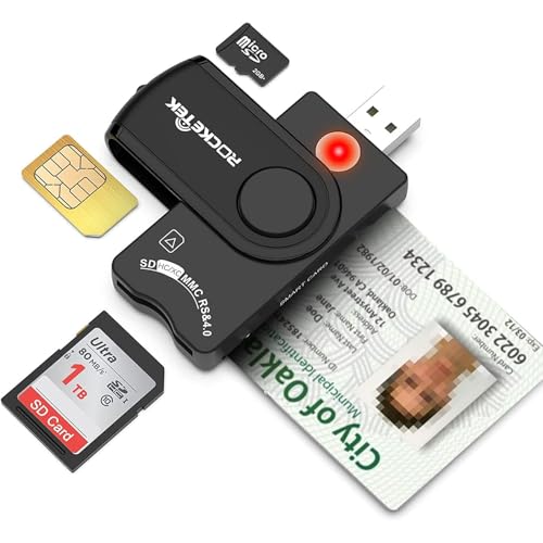 Amazon | Rocketek USB スマートカードリーダクレジットカードリーダー
