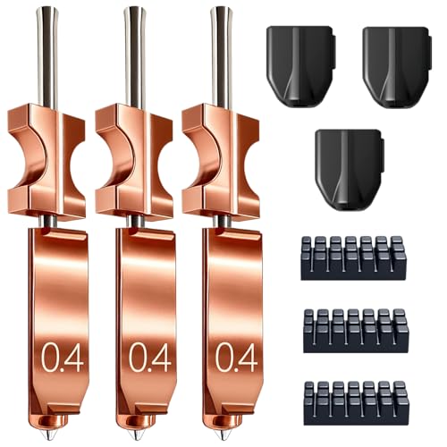 Image of 3-Pack 0.4MM Upgrade High Flow Hotend Kit for Flashforge AD5X Nozzle, All Metal 3s Quick-Detachable Nozzle kit,HTR 550C Hardened Steel Nozzle,32mm /s High Flow,600mm /s High-Speed AD5X Parts