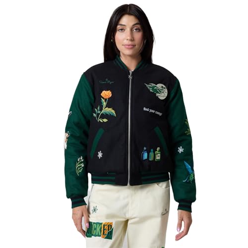 Amazon.com: Samii Ryan Wicked x Elphaba Varsity Jacket, Black, X