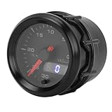 [Installazione semplice] Misuratore digitale per auto con vacuometro 52 mm, estremamente facile installare in pochi minuti, adatto a tutti i veicoli con sistemi elettrici DC12V.