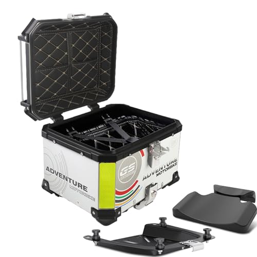 Coffre de bagage de moto blanc pour ranger votre casque lors de vos road trips et trajets