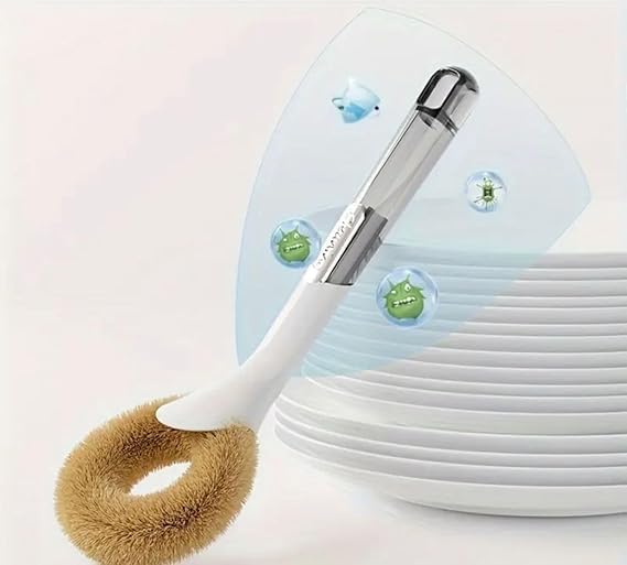 REDITEX Natural Palm Pot Brush Long Handle Kitchen Cleaning Brush, Premium Dishwashing Brush, Durable Kitchen Scrub Brussh Pans 3