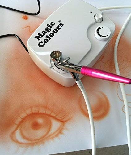 Baker's Studio TM Magic Colors Airbrush Paint Machine Kit MC 100 for Spray Painting Cakes Baking Tool (Silver Pack of 1) 1