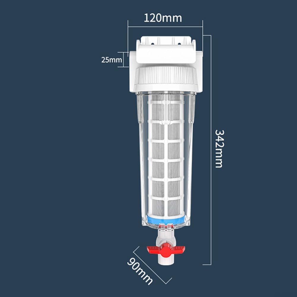 Filtro de agua para toda la casa con autolimpieza de succión inversa para pozos rurales y eliminación de sedimentos de agua del grifo (34 pulgadas)