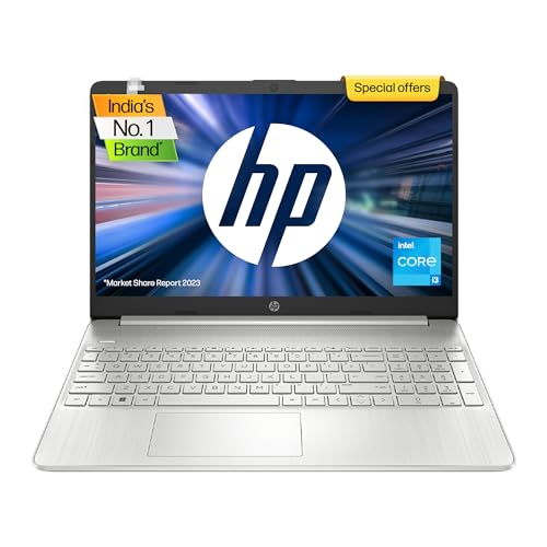 HP Laptop 15s, 12th Gen Intel Core i3-1215U, 15.6-inch (39.6 cm), FHD, 16GB DDR4, 512GB SSD, Intel UHD Graphics, Thin & Light, Dual Speakers (Win 11, MSO 2021, Silver, 1.69 kg), fy5004TU