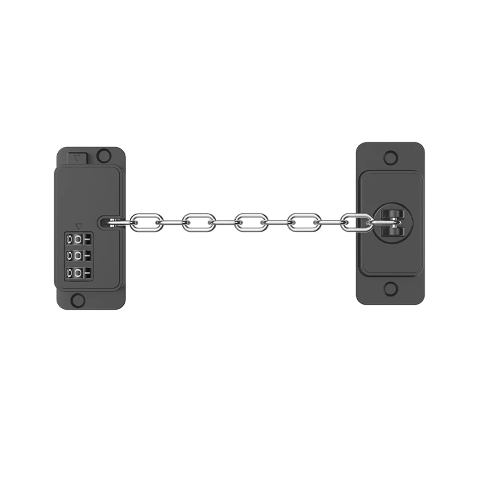 Cerradura de seguridad for niños con combinación ajustable, antivuelco for muebles, refrigerador, puertas y ventanas(Black)